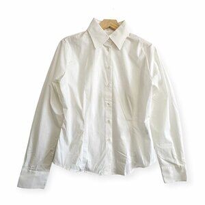 NaraCamicie white Cotton Shirt, Size 4 (of 1-5, L)‎